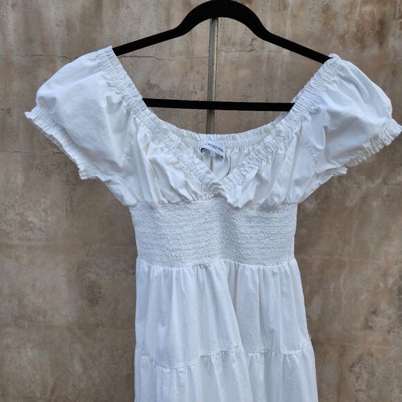 Weworewhat white smocked midi dress - Picture 9 of 9